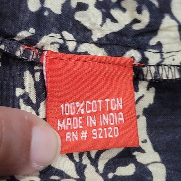 1X 100% Cotton Floral A Line Elastic Waist Ruffled Hem Maxi Skirt … - Picture 3 of 4